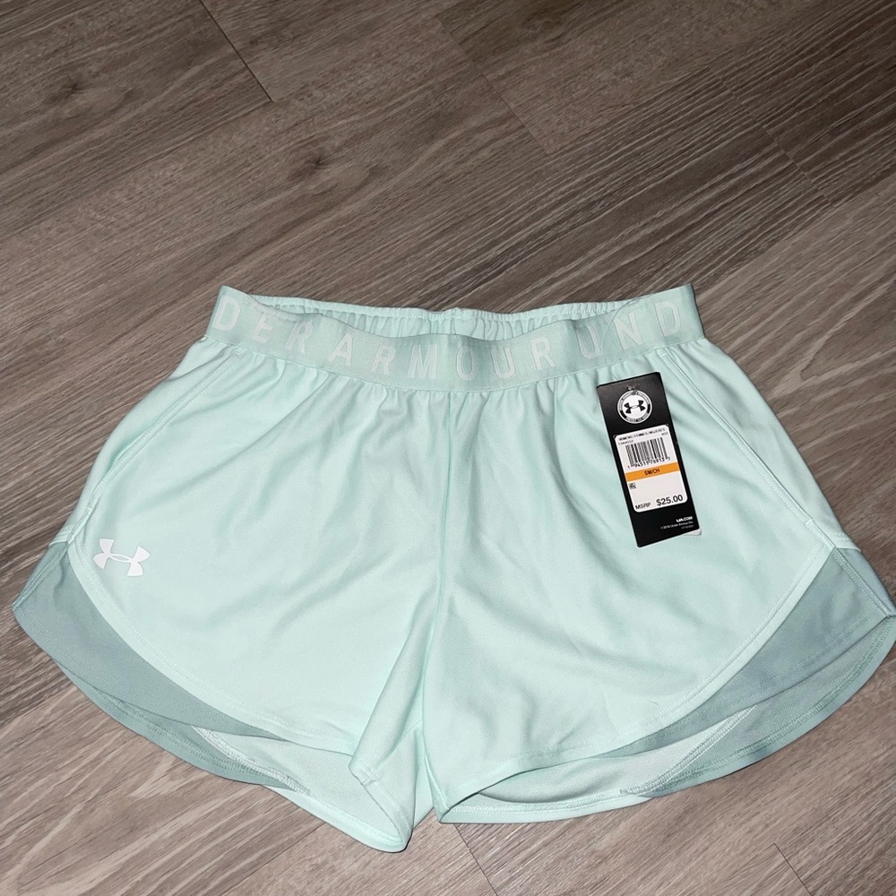 mint colored under armour shorts brand new